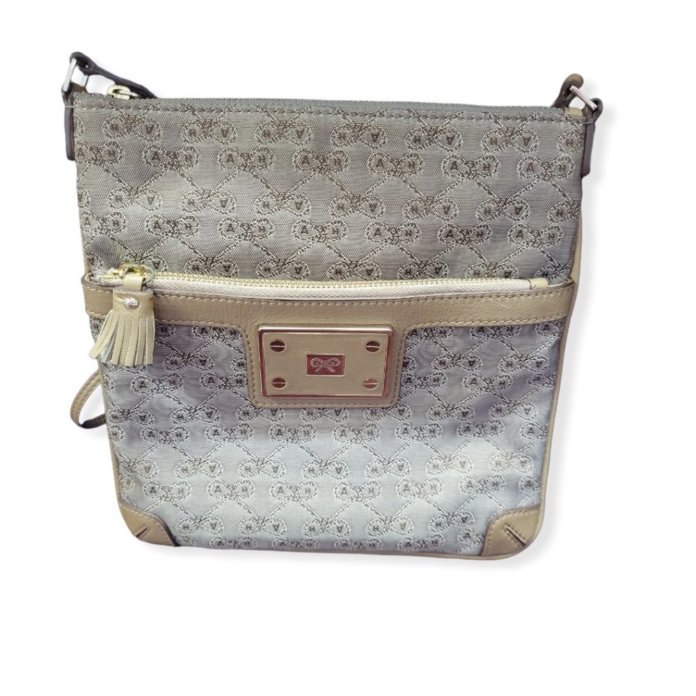 COPY - Anya Hindmarch Leather-Trimmed Logo Crossbody Bag
